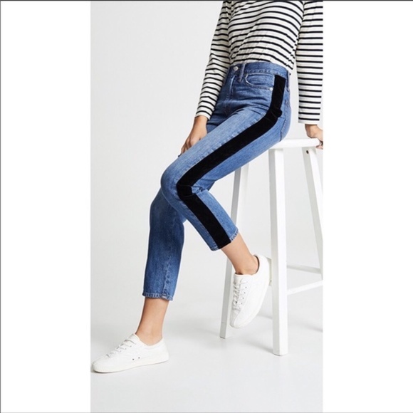 Madewell Denim - Madewell Perfect Vintage Jean Velvet tuxedo stripe